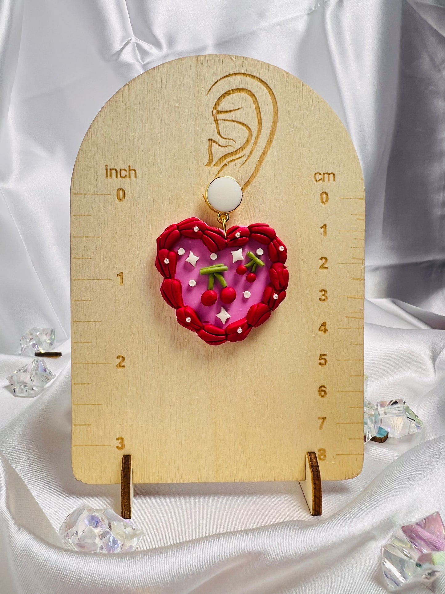 Cherry cake earrings