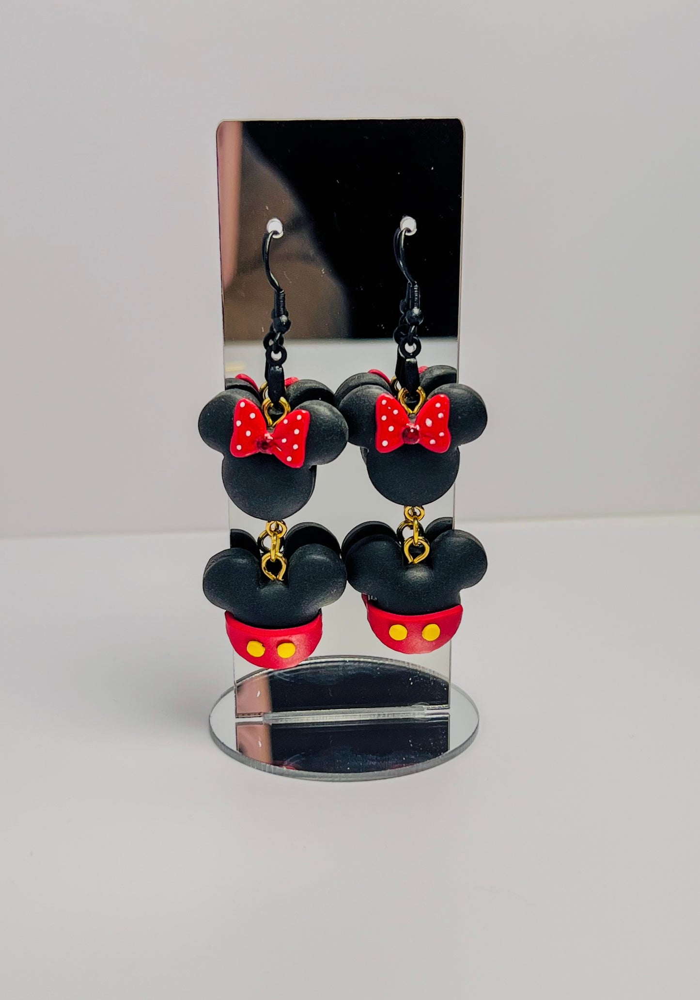 Classic black and red mouse dangles