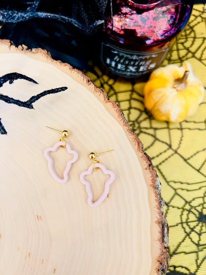 Cutout ghost earrings