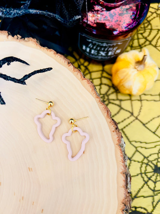 Cutout ghost earrings