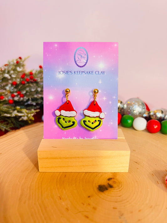 Santa Grinch earrings