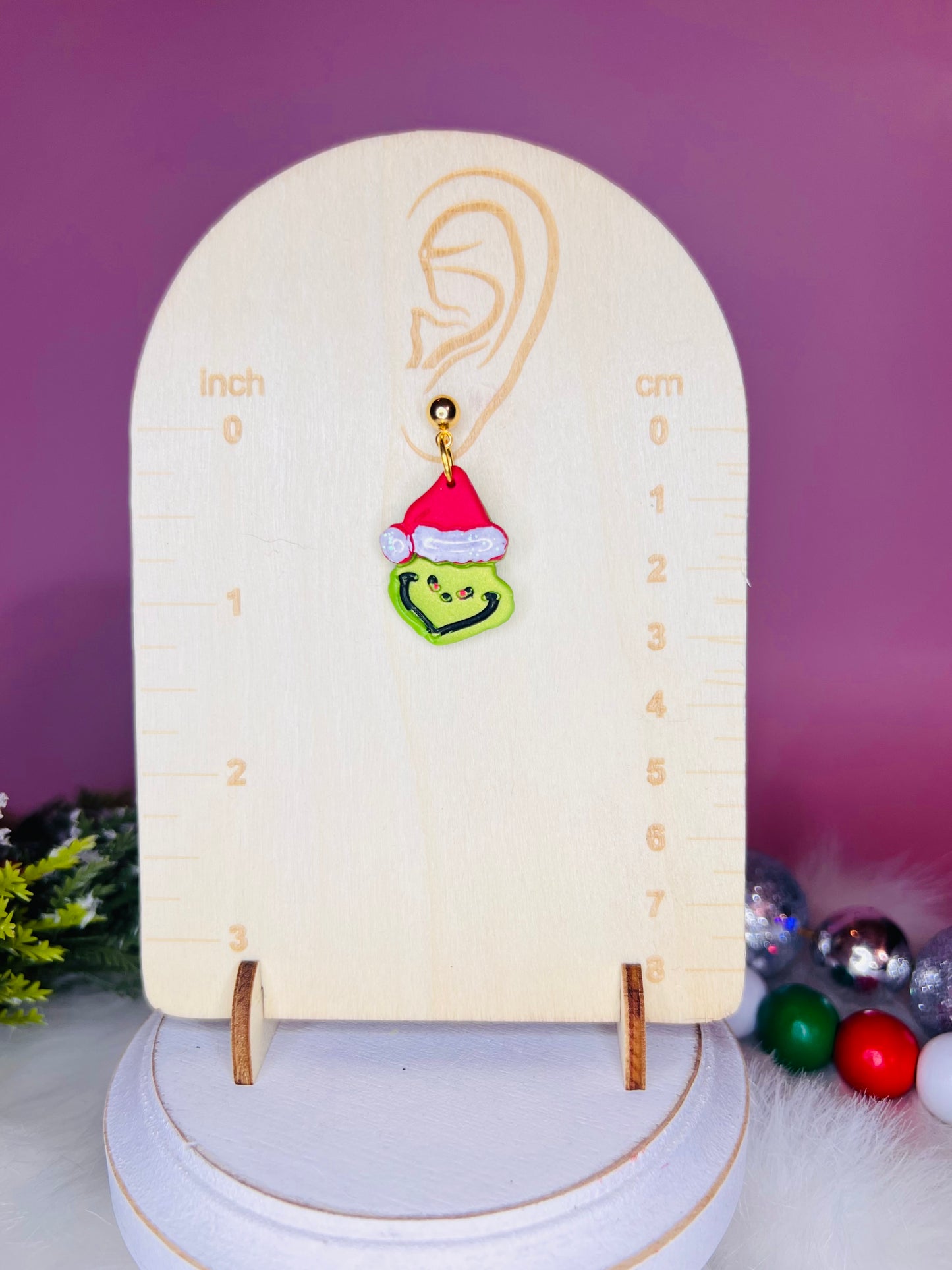 Santa Grinch earrings