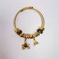 Carriage /castle charm bracelet (gold)