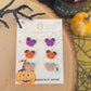 Mouse ear pumpkin studs