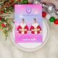 Santa suit earrings