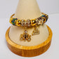 Carriage /castle charm bracelet (gold)