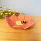 Pink flower trinket dish