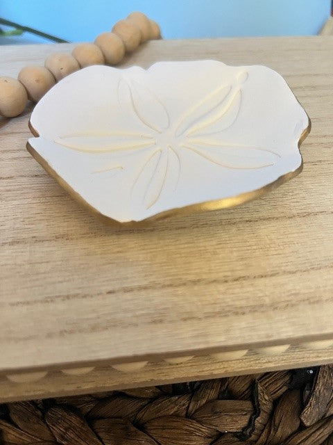 Sand dollar trinket dish