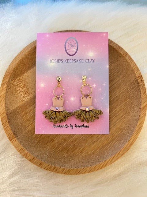 Ballet tutu earrings