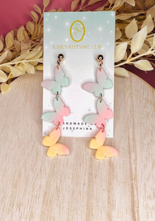 Pastel Butterfly Earrings