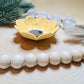 Yellow flower trinket dish