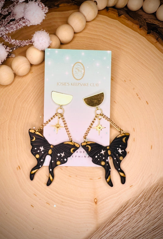 Magical Moth Clay Earrings