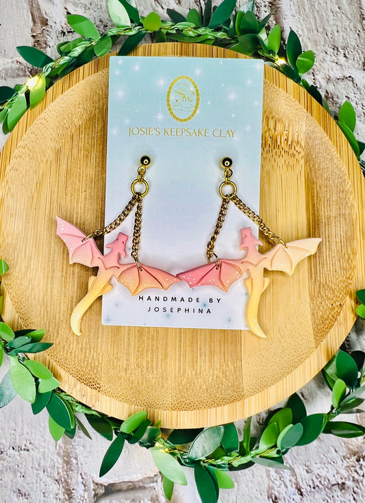 Dragon Clay Earrings