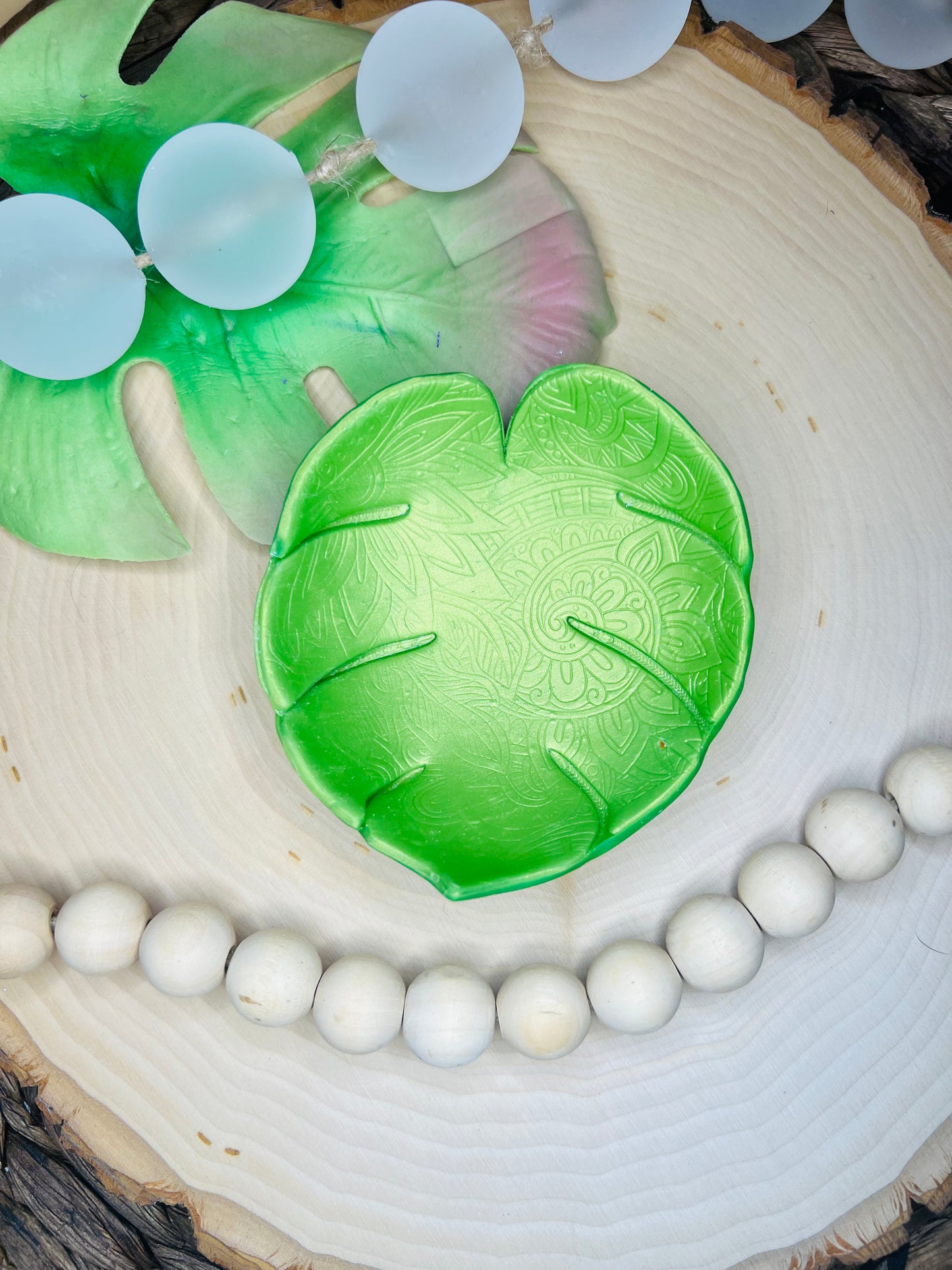 Monstera Leaf Clay Trinket Dish