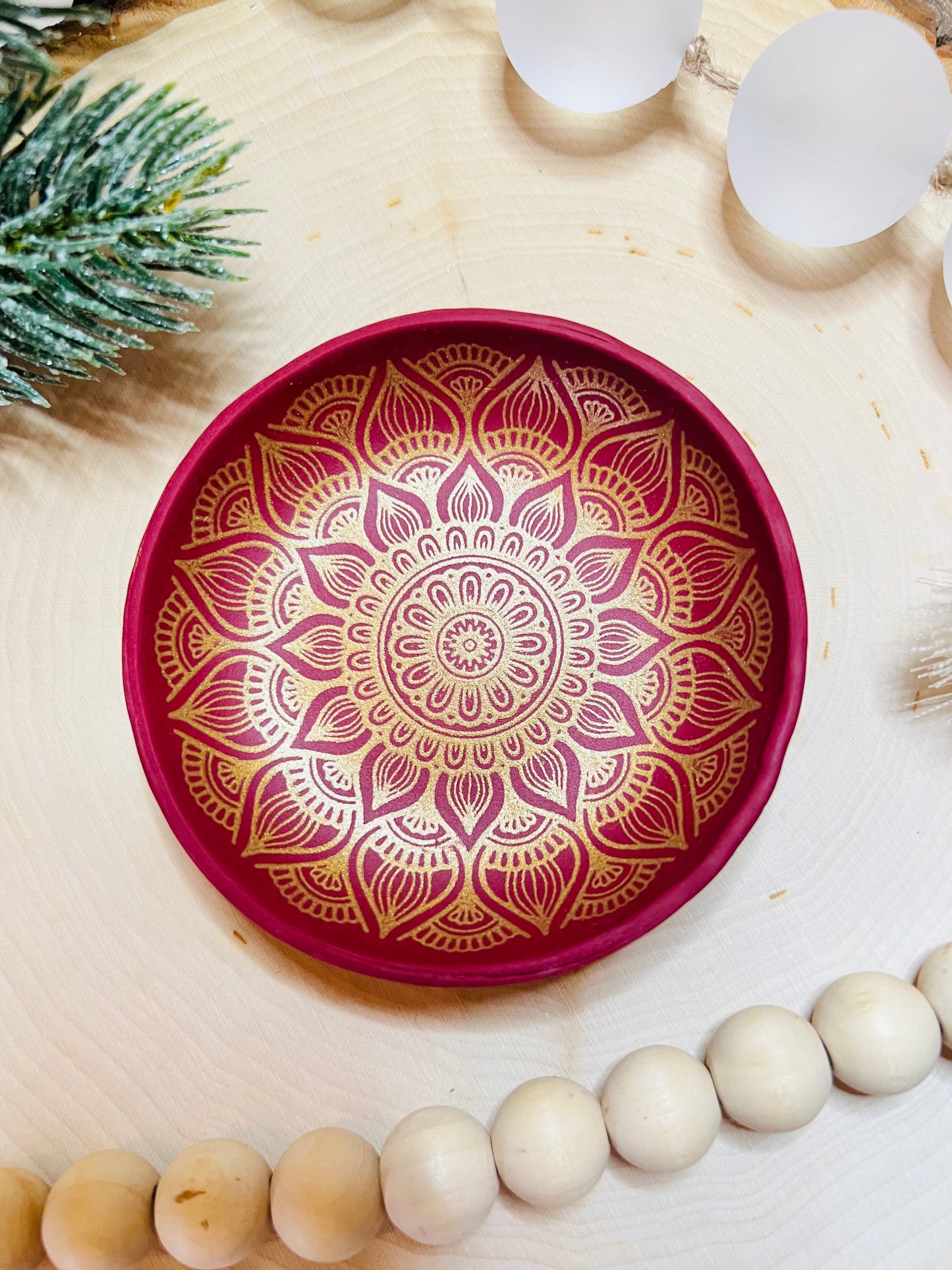 Mandala Clay Trinket Dish