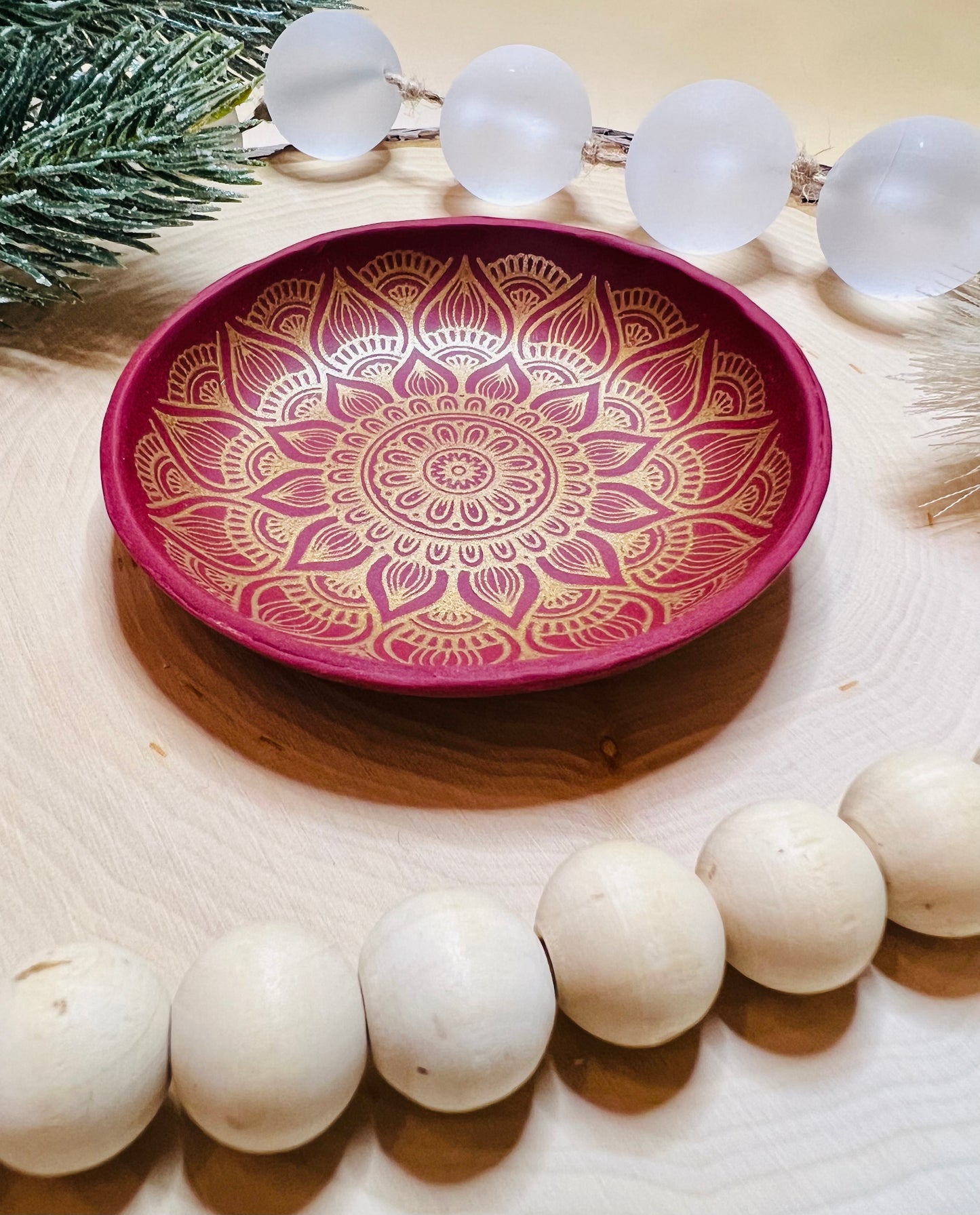 Mandala Clay Trinket Dish