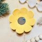 Yellow flower trinket dish
