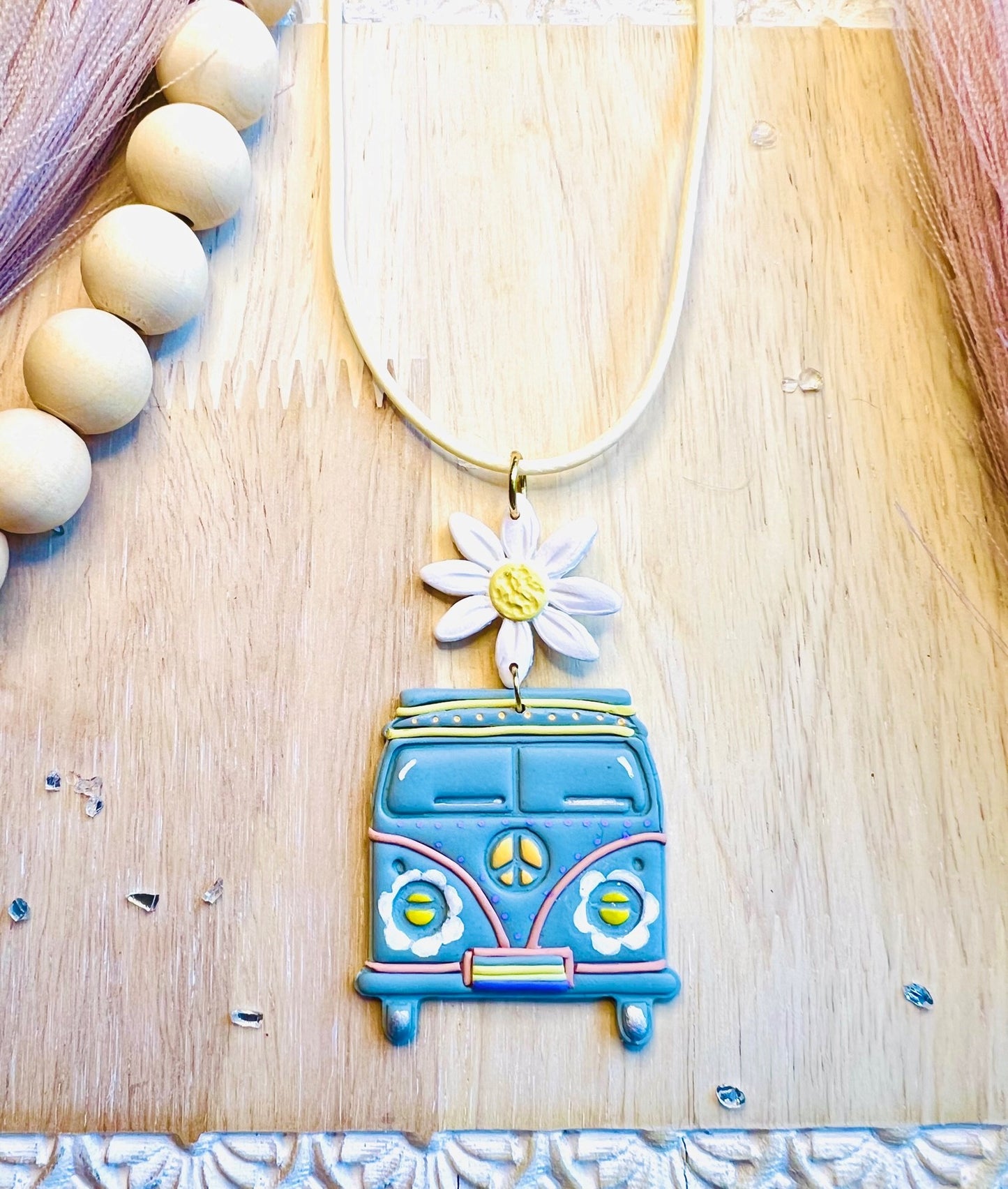 VW Bus Floral Necklace