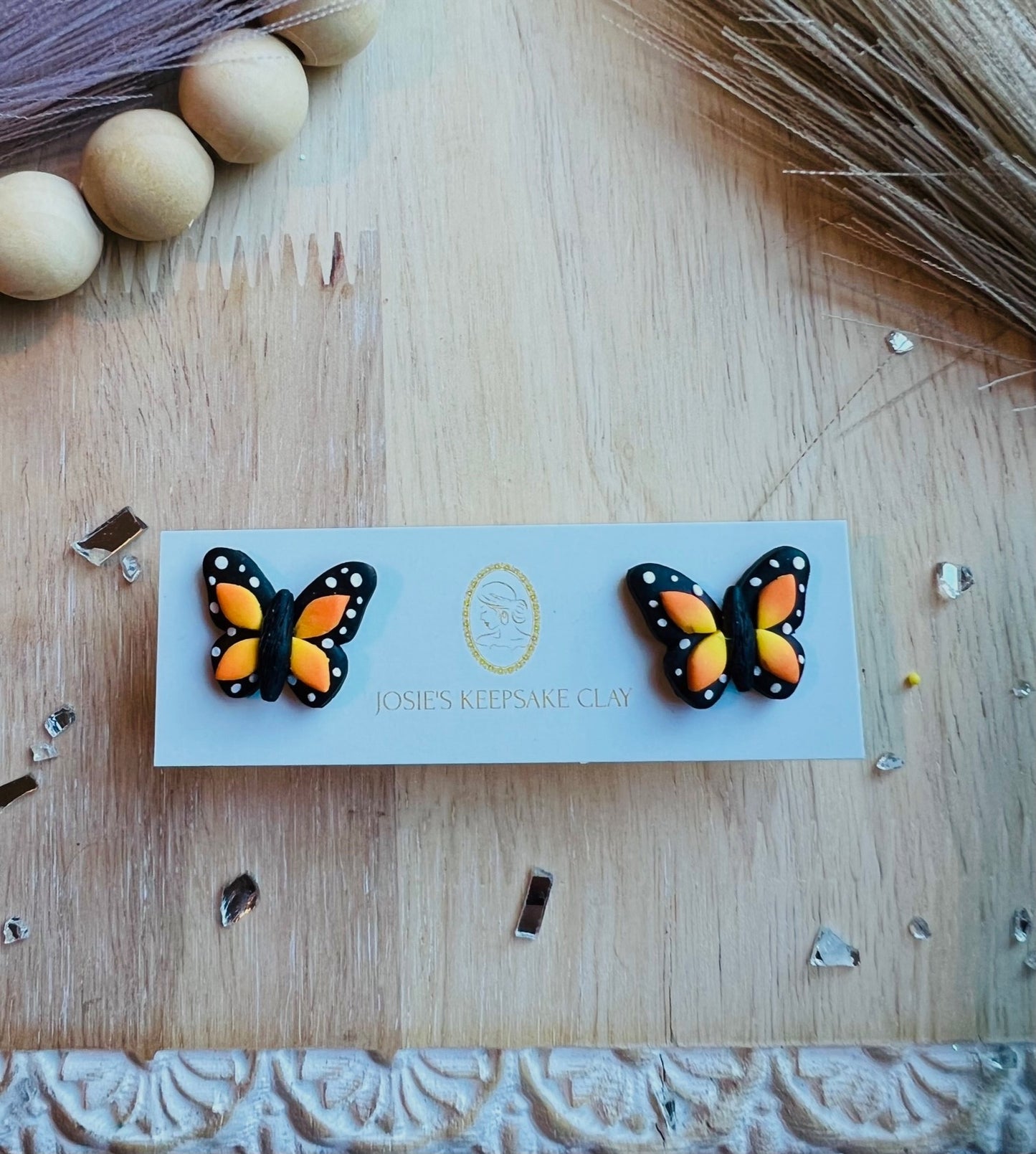 Monarch Butterfly Studs