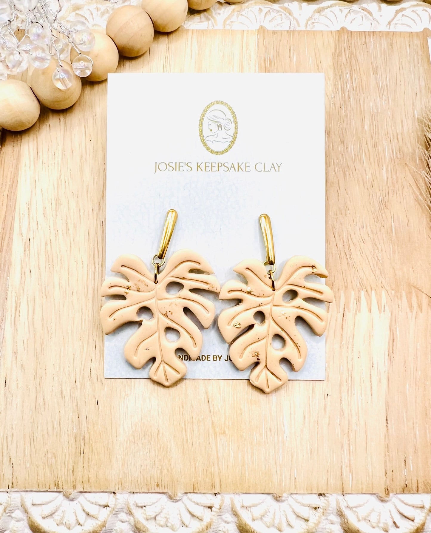 Monstera Leaf Earrings